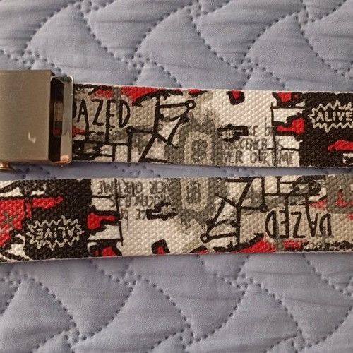 Multicolor belt with designs for pants and shorts