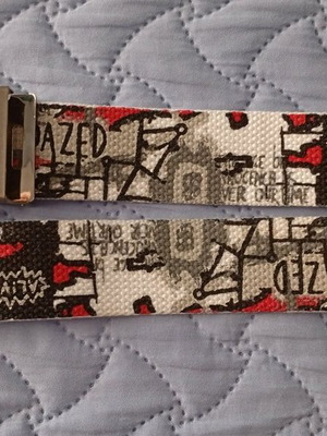 Multicolor belt with designs for pants and shorts