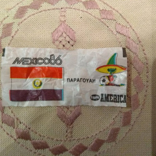 Tsik America Mexico '86 collectible chewing gum new, Paraguay