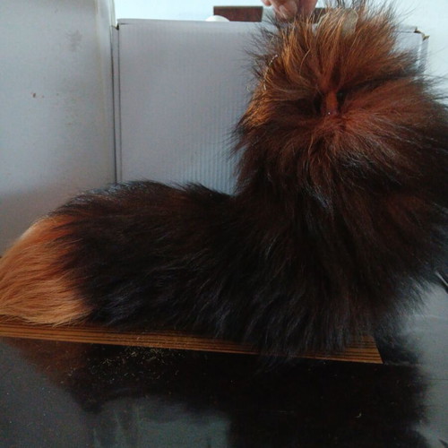 Decorative fox like new with synthetic fur