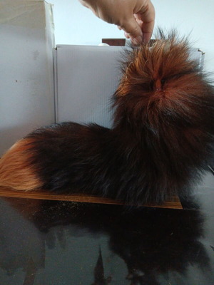Decorative fox like new with synthetic fur