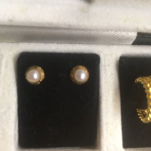 Pierre Cardin earrings set used, vintage, 6 pairs gold-tone