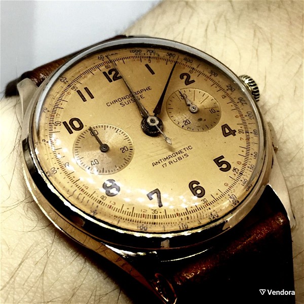  chronografos chrisos 18k vintage 1950s