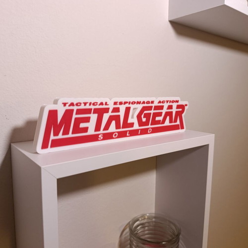 Metal Gear Solid Logo 3D printed display new, decorative