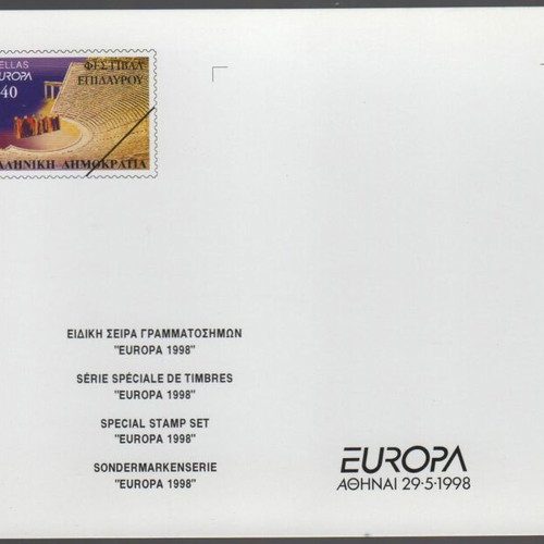 Special Postal Advertising Card Europa 1998 new