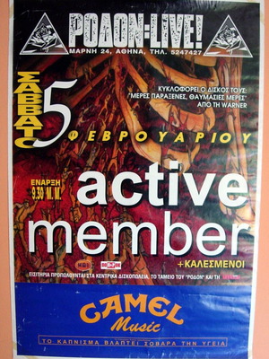 Active Member poster used, Live Rodon Feb 5, 2000