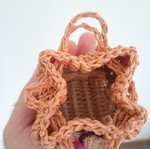 Handmade woven straw basket for gift or jewelry packaging