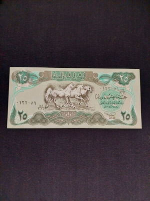 25 Dinars banknote Iraq 1990 new