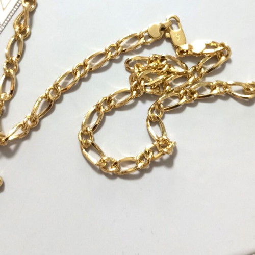 Gold plated women's necklace with cross pendant new