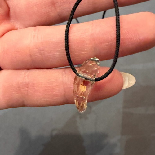 Men's Swarovski necklace new with clear crystal minimal design