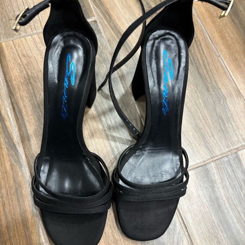 Sante black block heels like new, size 38, sandals