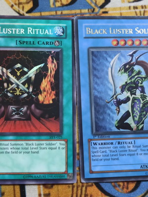 Black Luster Soldier και Black Luster Ritual κάρτες Yu-Gi-Oh!