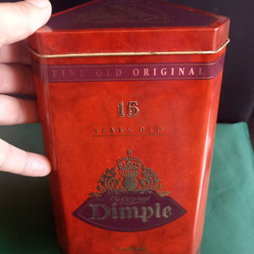 Vintage Dimple Whisky Tin Box 90s, like new