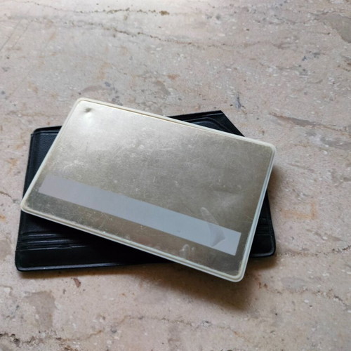 Diners credit card calculator used with solar power and case