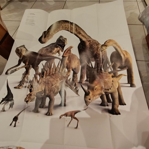 National Geographic Planet of the Dinosaurs double-sided map
