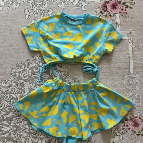 Mirabelle KidsCollection girls' set size 3-4 like new, yellow and turquoise