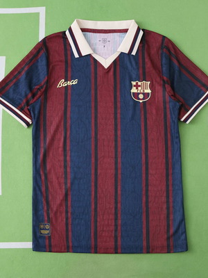 FC Barcelona Classic Red and Blue Striped Soccer Jersey New XL-XXL