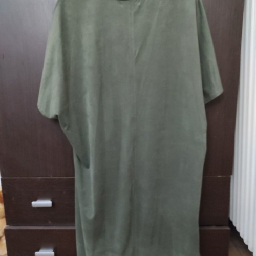 Khaki short-sleeve blouse used, size L