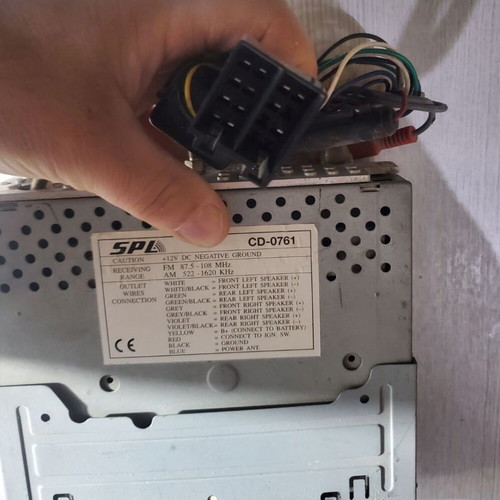 SPL CD-0761 Car Radio like new, FM/AM, ISO wiring