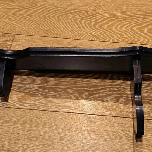 Decorative Gothic sword like new with wooden base