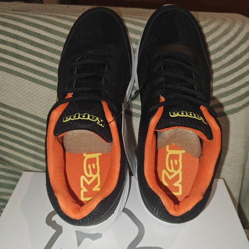 Kappa Logo Boldy Kid sneakers new, black with yellow details