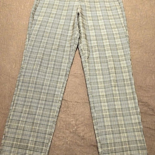 Tailored Checked Pants Stradivarius like new, black and gray