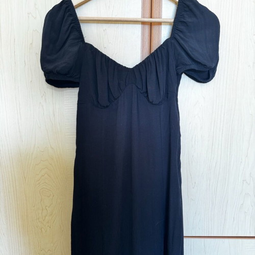 Bershka Midi Dress Black New, Size Medium