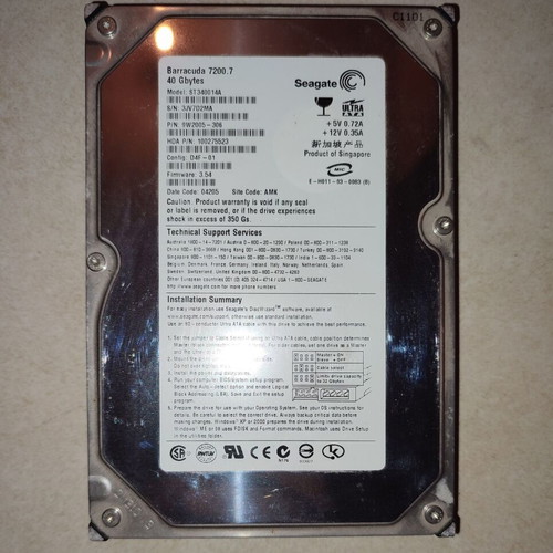Seagate Barracuda 7200.7 40GB IDE 7.2K RPM used