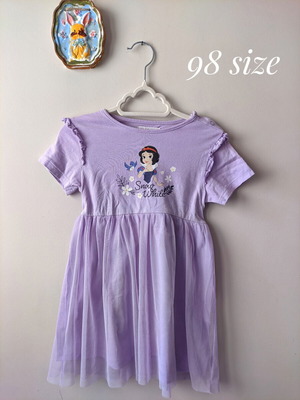 Snow White summer dress used, size 98 cm, purple, Sinsay
