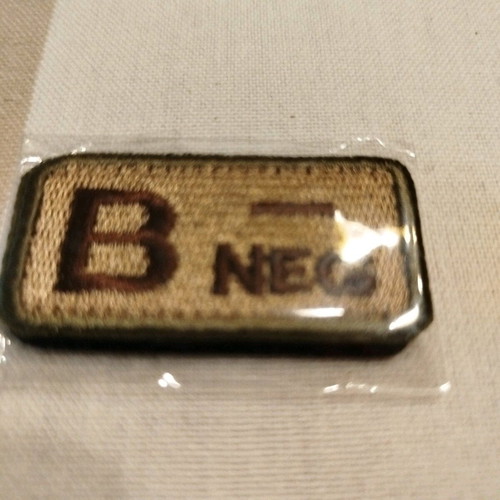 Blood type B- patch new with velcro