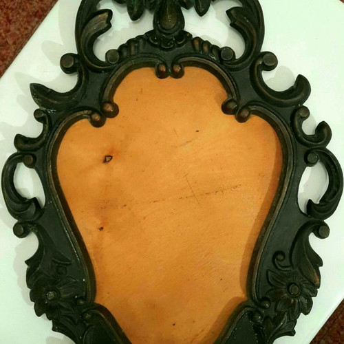 Vintage mirror frame used, brass