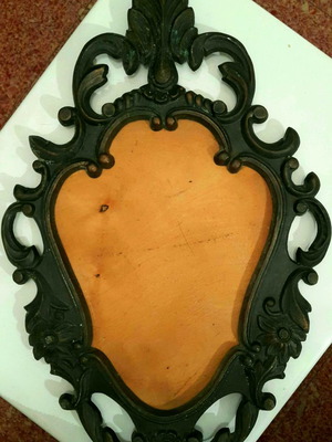 Vintage mirror frame used, brass
