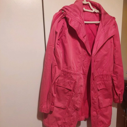 Benetton cotton coral trench coat like new, size M