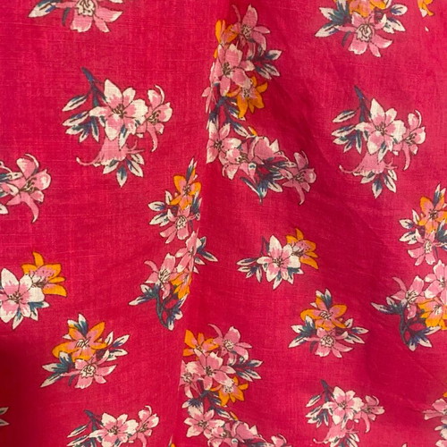 H&M Romantic Pink Cotton Short-Sleeve Shirt like new with embroidery