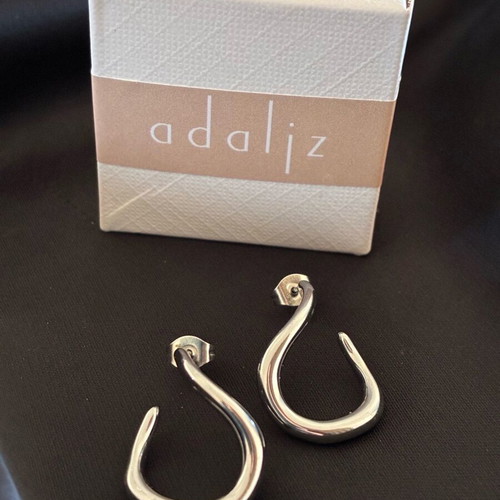 Adaliz stainless steel earrings new, silver
