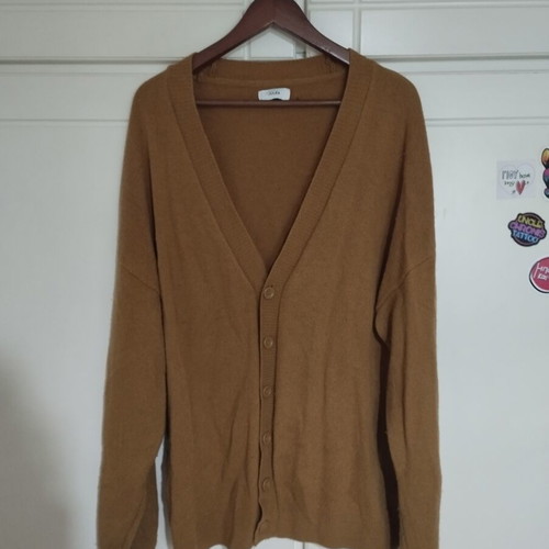 Jules men's mustard wool cardigan used, size XXL