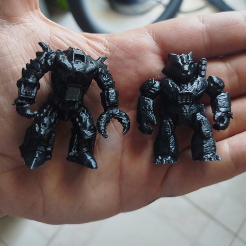 Tiger and Crab Beasts Figures new, 3D printed set