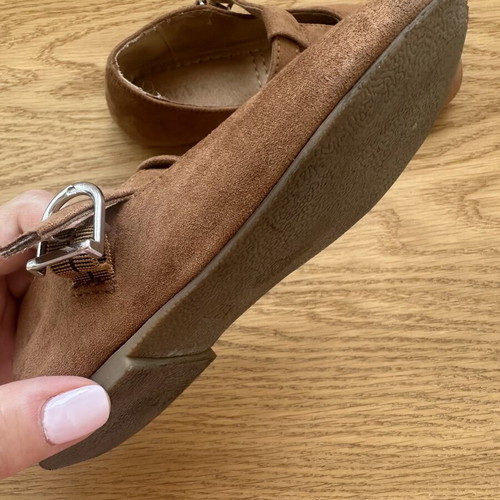 Zara ballerina shoes brown with strap size 27