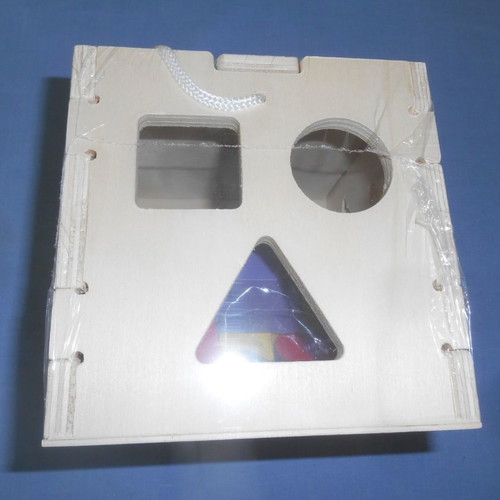 Wooden cube new, sealed packaging