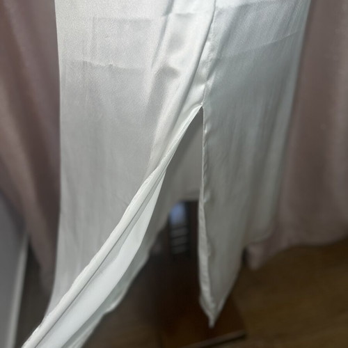 Zara satin summer dress white with lace size M like new