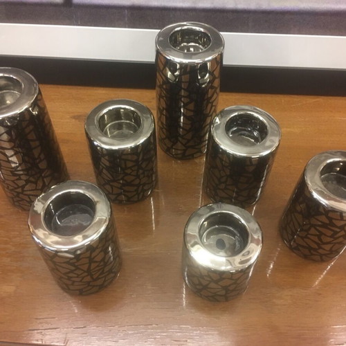 Reso candle holders like new, set of three sizes