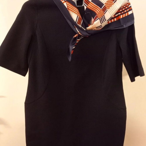 Marina Rinaldi black dress L - XL like new with scarf
