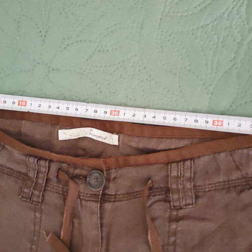 Linen pants brown size S like new Ysatis