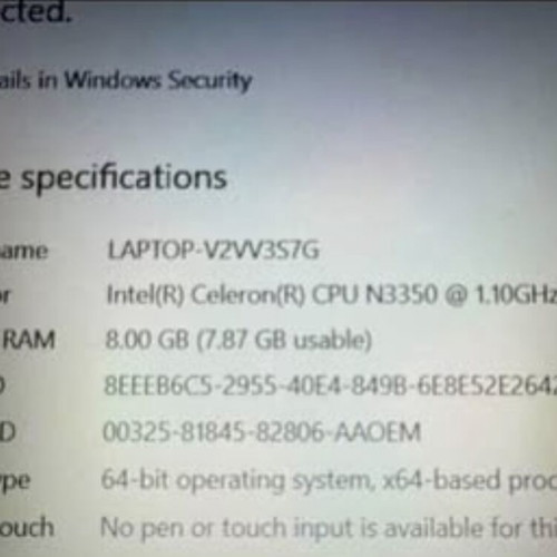 Asus Laptop 8GB 256GB Windows 10 like new