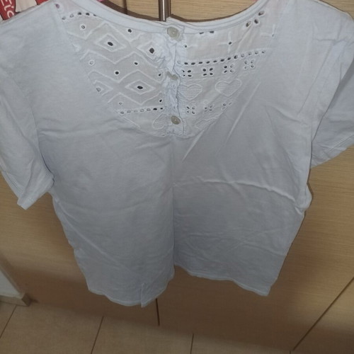 Cotton short-sleeve summer shirt turquoise one size new from Italy