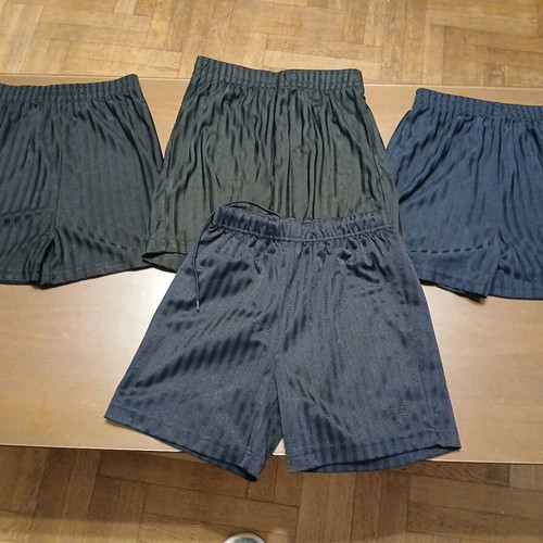 Set of 4 used sports shorts for 9-year-old boy