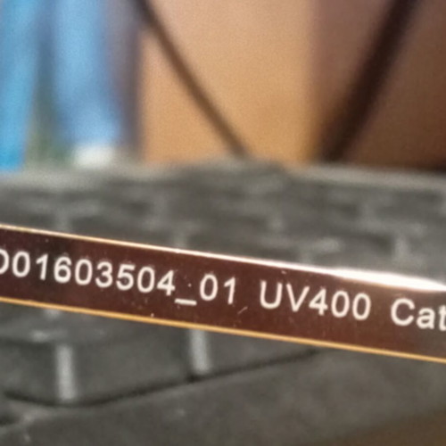 ORD Sunglasses UV 400 with black-purple lenses and gold arms like new