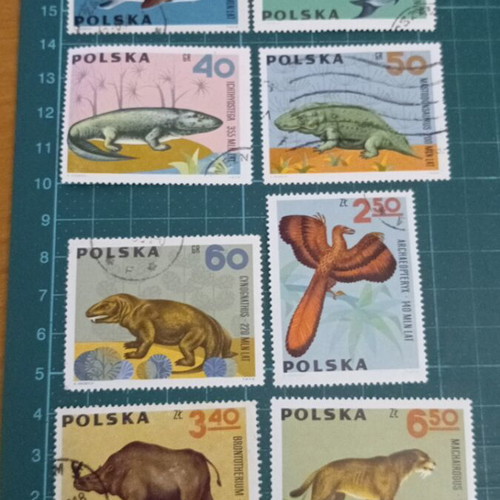 Γραμματόσημα Πολωνίας 1966 Prehistoric Animals σαν καινούργια
