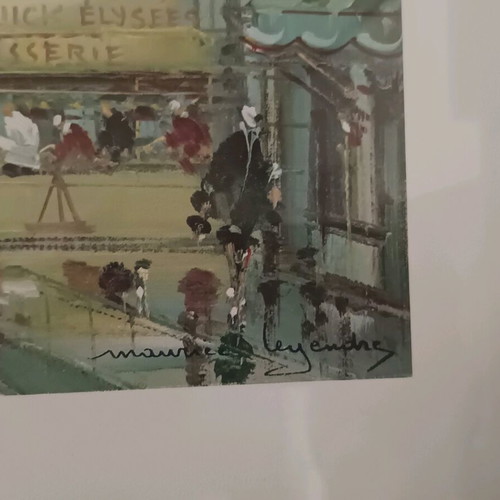 Vintage lithograph Maurice Legendre "Paris, Champs-Élysées" like new