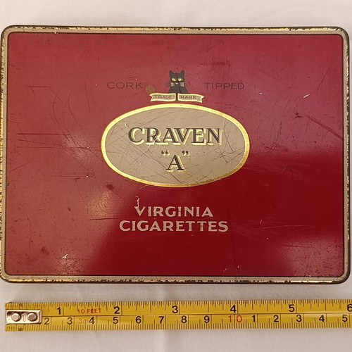 Virginia Craven A cigarette box used, London 1950